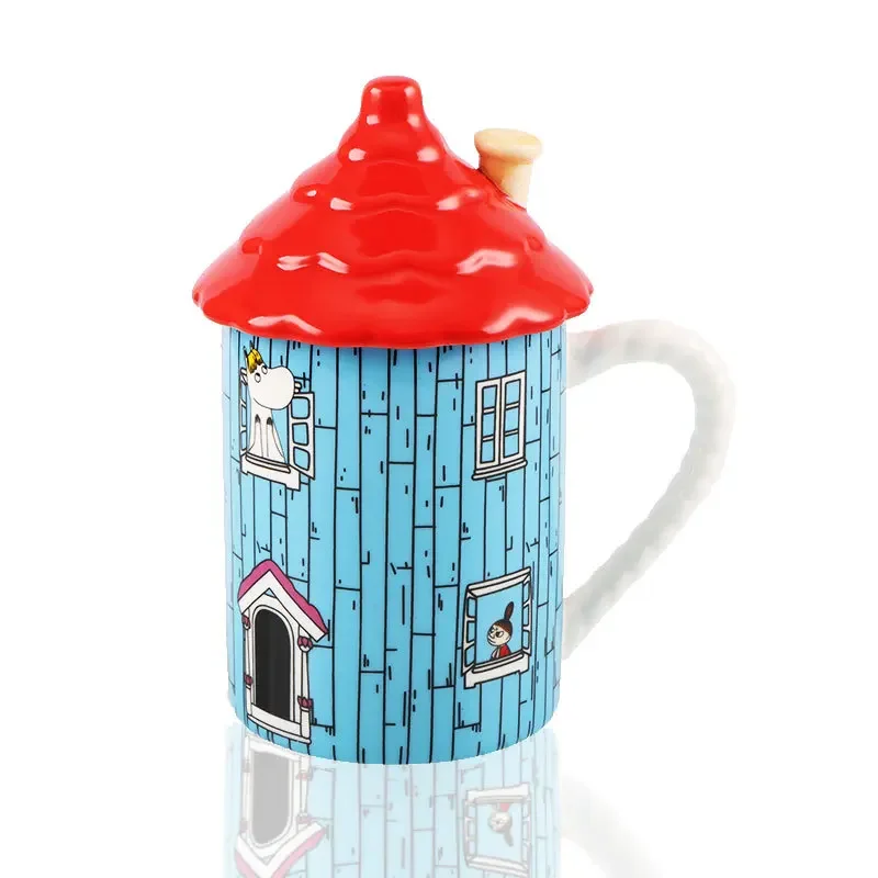Anime Merchandise Mugs - แก้วเซรามิกมูมินส์เฮาส์ ขนาด 401-500 มล. ของตกแต่งโต๊ะทำงาน ลายการ์ตูนอนิเมะ