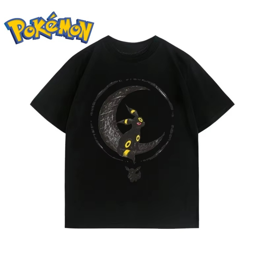 Anime Merchandise Store In Japan - เสื้อยืดลายการ์ตูนโปเกมอนอุมเบรออน คอลเลคชั่นฤดูร้อน สไตล์ Y2K ฮาราจูกุ ทรงหลวม