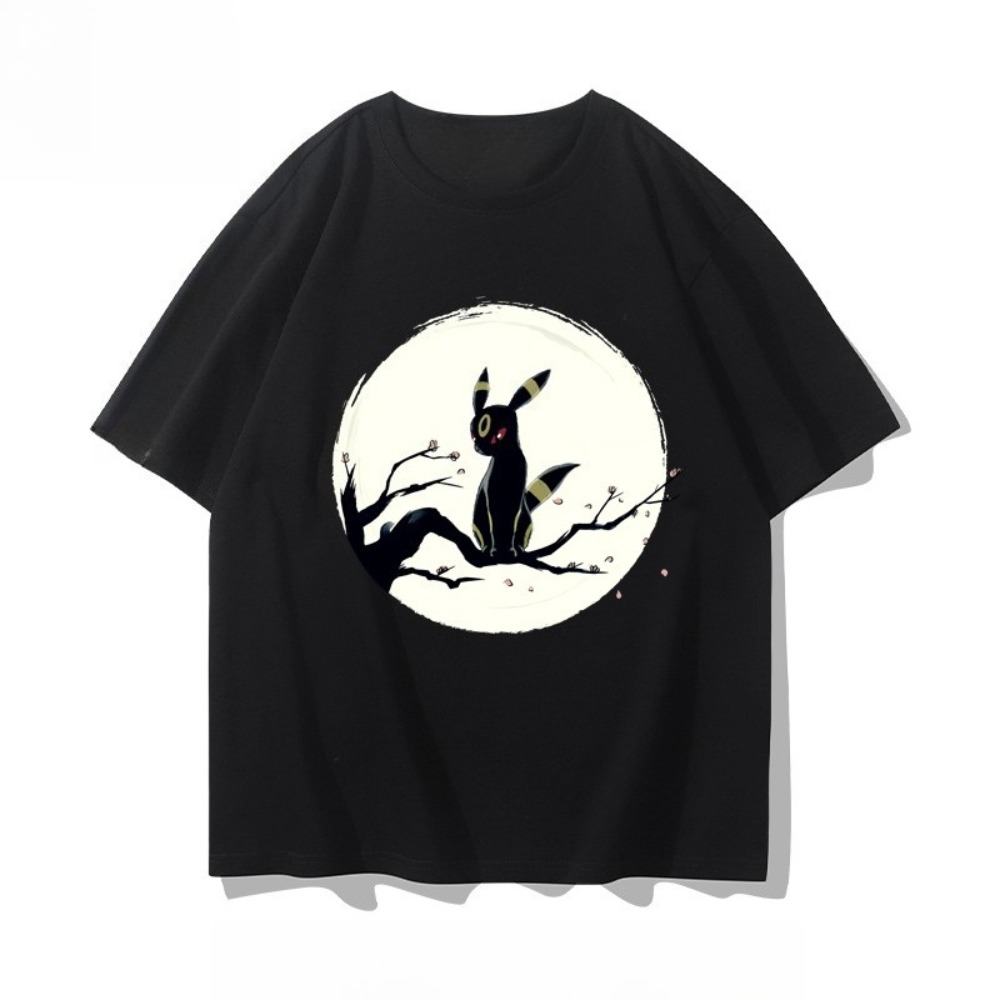 Anime Merchandise Store In Japan - เสื้อยืดพิมพ์ลายโปเกมอน อัมเบรออน สำหรับผู้ชายและผู้หญิง รุ่นใหม่ล่าสุดสำหรับฤดูร้อน สไตล์ลำลอง แขนสั้น