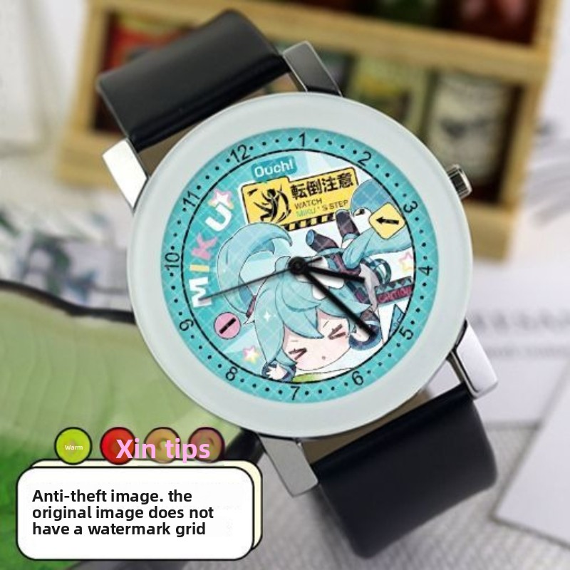 Anime Merchandise Wholesale - สินค้าอนิเมะฮัตสึเนะ มิกุ นาฬิกานักเรียนลายการ์ตูนน่ารัก สร้างสรรค์ คาวาอี้ สำหรับสาวๆ