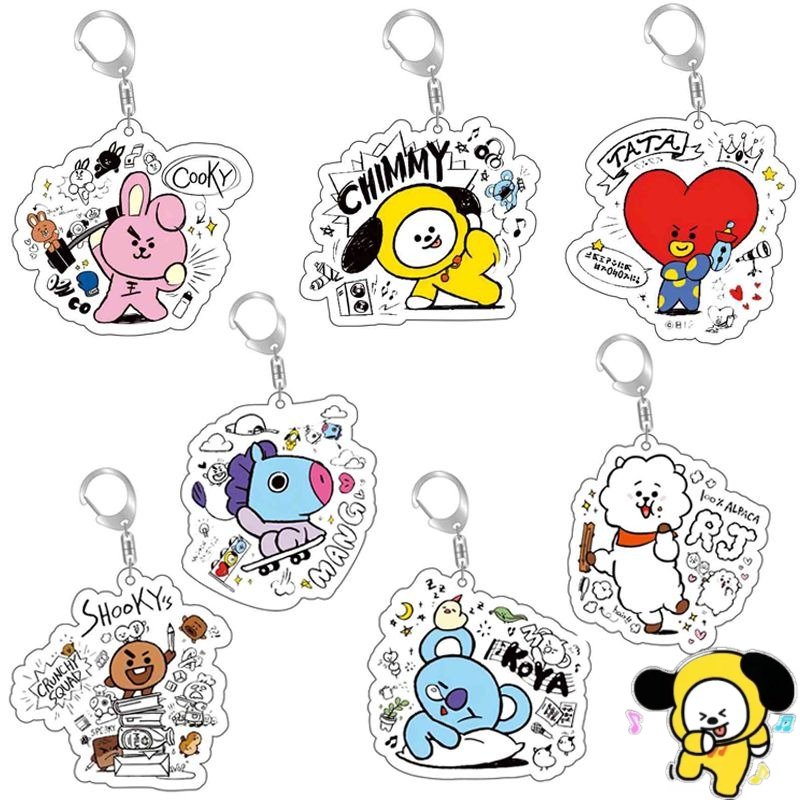 พวงกุญแจอะคริลิกการ์ตูน BT21 น - Anime Merchandise Wholesale บทวิจารณ์และราคา