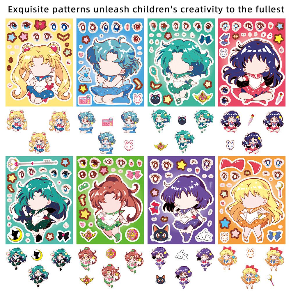 8/16PCS เซเลอร์มูน ตัวต่อเปลี่ - Anime Merchandise Posters บทวิจารณ์และราคา
