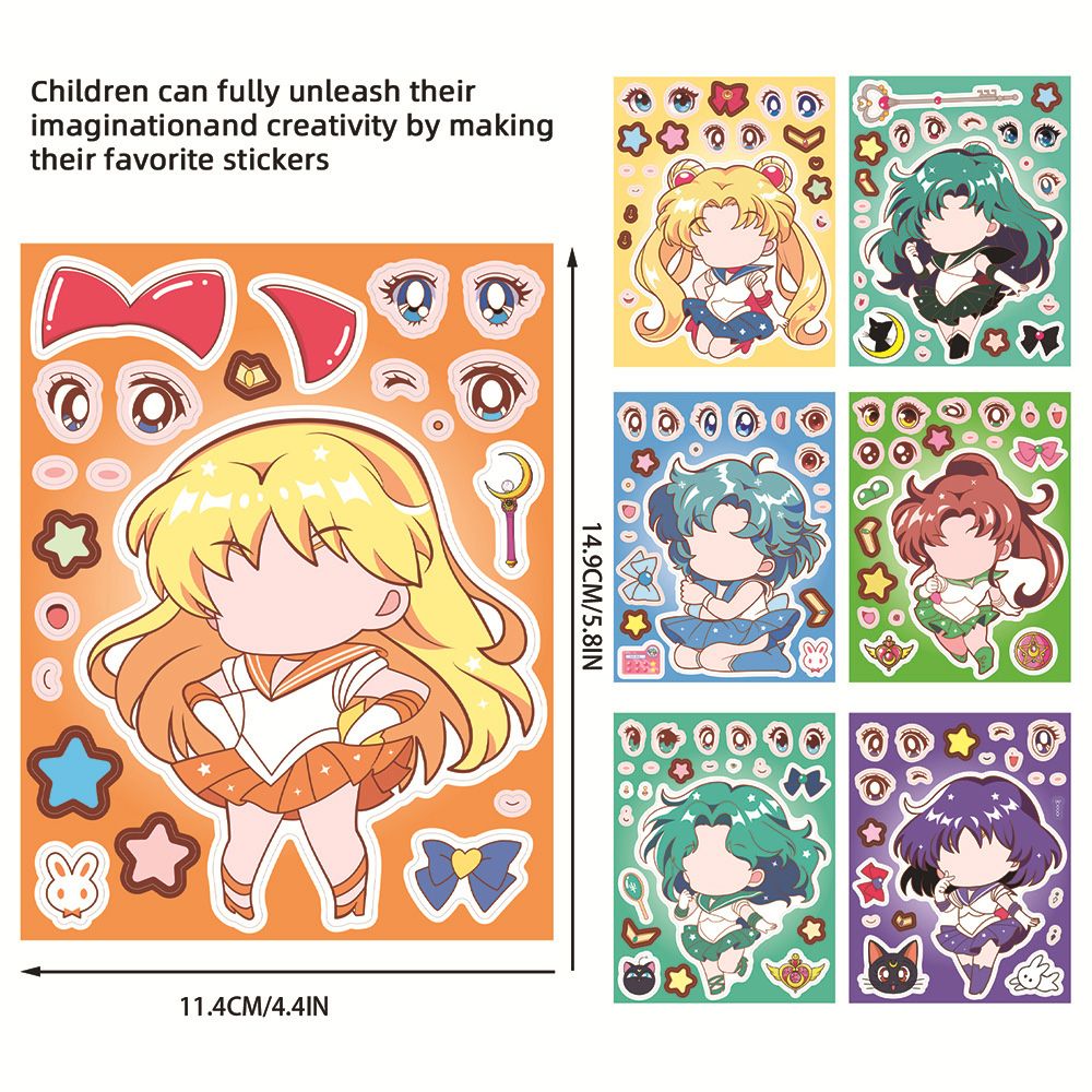 8/16PCS เซเลอร์มูน ตัวต่อเปลี่ - Anime Merchandise Posters บทวิจารณ์และราคา