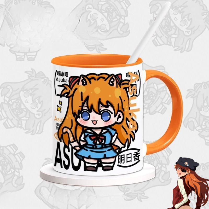 แก้วน้ำลายการ์ตูน EVA Asuka La - Anime Merchandise Mugs บทวิจารณ์และราคา