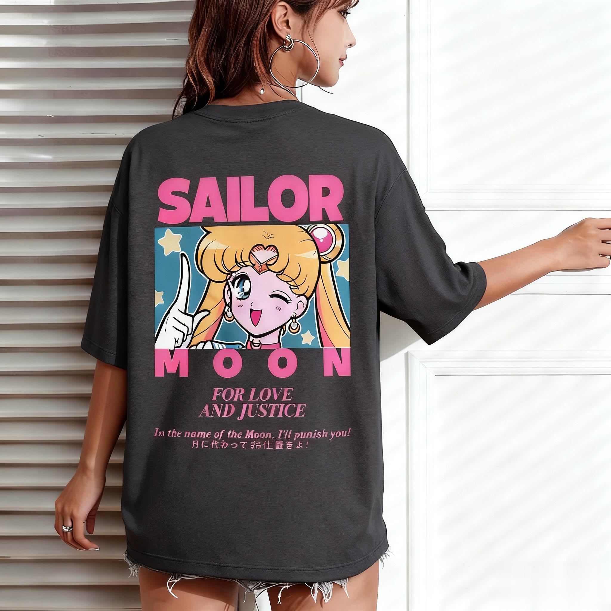 เสื้อยืดโอเวอร์ไซส์ลายเซเลอร์ม - Anime Merchandise Store In Japan บทวิจารณ์และราคา