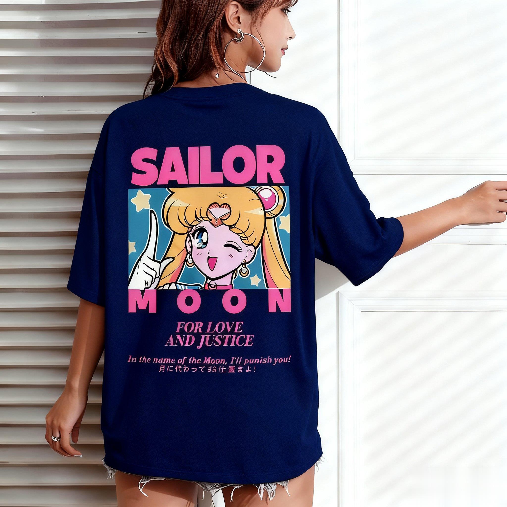 เสื้อยืดโอเวอร์ไซส์ลายเซเลอร์ม - Anime Merchandise Store In Japan บทวิจารณ์และราคา