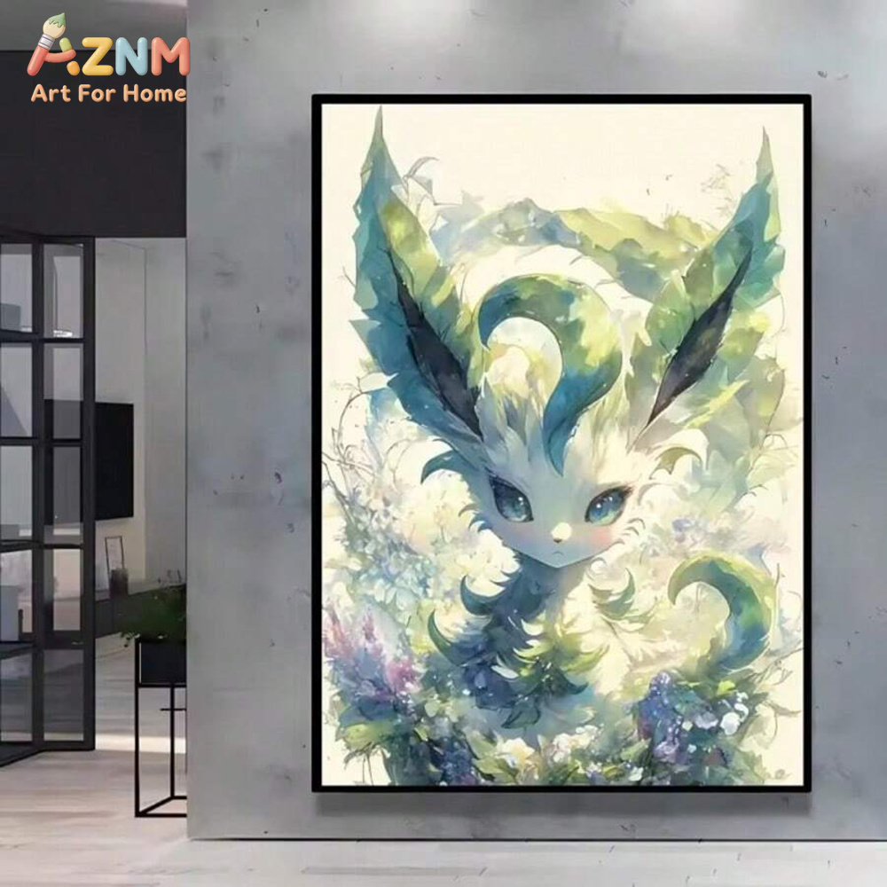 AZNM สีน้ำอีวีลูชั่นส์พิมพ์บนผ - Anime Merchandise Posters บทวิจารณ์และราคา