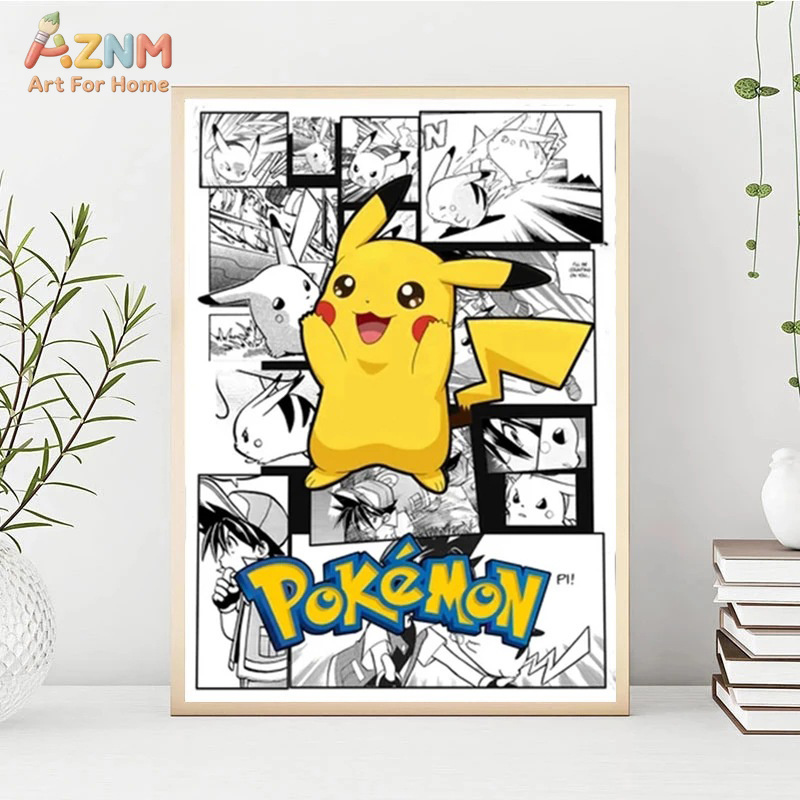 AZNM โปเกมอน ชาริซาร์ด พิคาชู  - Anime Merchandise Posters บทวิจารณ์และราคา